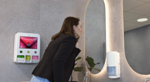 Menstruatiedispenser in toiletruimte Tork