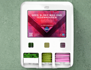 Dameshygiene menstruatiedispenserTork vooraanzicht